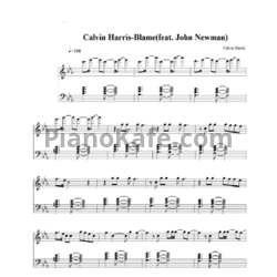Ноты Calvin Harris feat. John Newman - Blame - предпросмотр