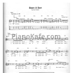 Ноты Nirvana - Been a son (Guitar tabs) - предпросмотр