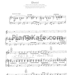 Ноты Elton John - Daniel - предпросмотр