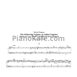 Ноты Nicola Porpora - Six following fugues, or rather fugatos - предпросмотр