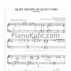 Ноты Antonio Carlos Jobim - Quiet nights of quiet stars (Corcovado) (Arranged by LEE EVANS) - предпросмотр