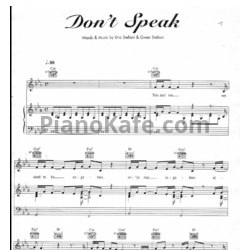 Ноты No Doubt - Don't speak - предпросмотр