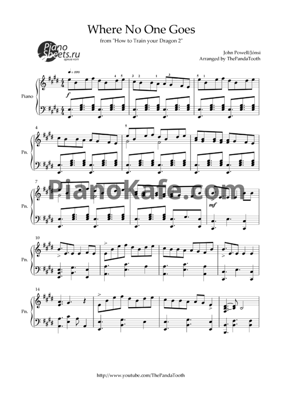 Ноты John Powell ft. Jonsi - Where no one goes