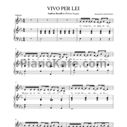Ноты Andrea Bocelli Feat. Helene Sagara - Vivo per lei - предпросмотр