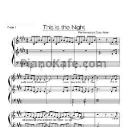 Ноты Clay Aiken - This is the night - предпросмотр