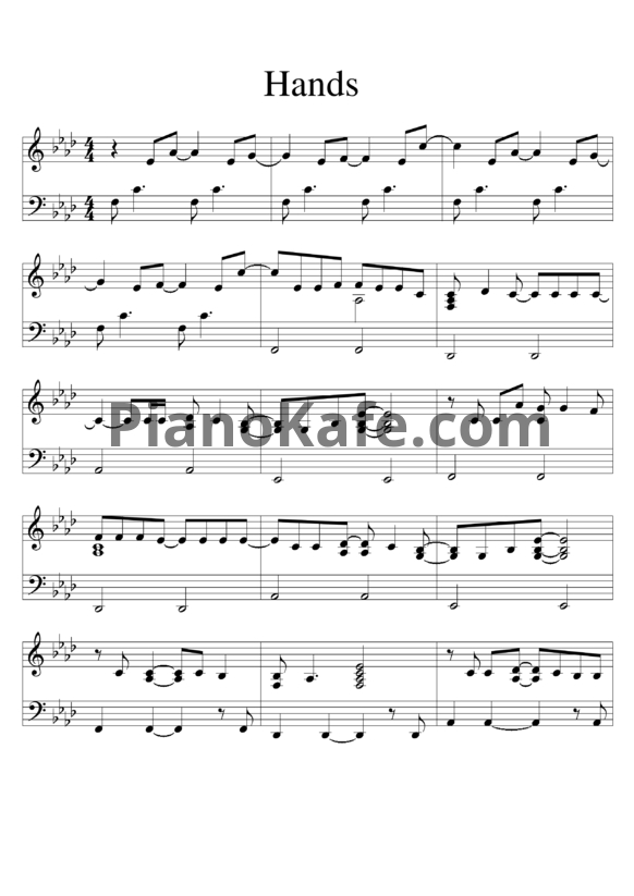 Ноты Mandy Moore - Hands