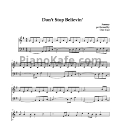 Ноты C. Monteith, L. Michele, A. Riley, K. McHale, J. Ushkowitz, C. Colfer - Don't stop believin' - предпросмотр