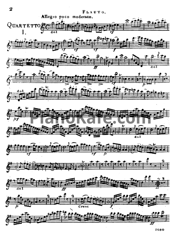 Ноты Франсуа Девьен - 3 квартета флейт (Op. 62. партии)