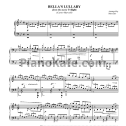 Ноты Carter Burwell - Bella's lullaby (Arranged by Mercuzio) - предпросмотр