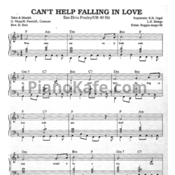 Ноты Chris Isaak - Can't help falling in love - предпросмотр