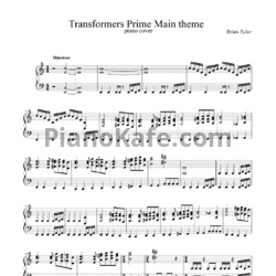 Ноты Brian Tyler - Transformers Prime main theme - предпросмотр
