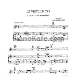 Ноты Ennio Morricone - Le Vent, Le Cri - предпросмотр