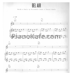 Ноты Lana Del Rey - Bel Air - предпросмотр