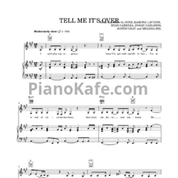 Ноты Avril Lavigne - Tell me it's over - предпросмотр