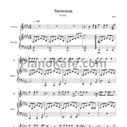 Ноты Sia - Snowman - предпросмотр