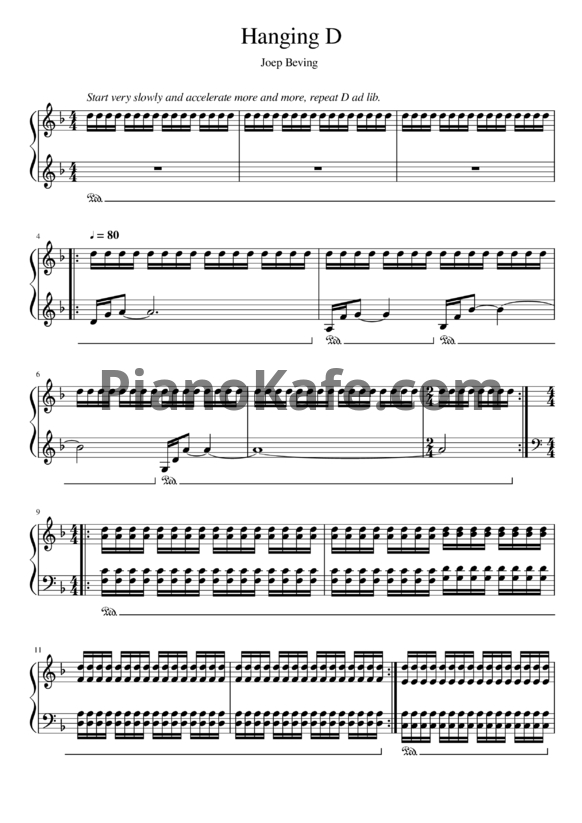 Ноты Joep Beving - Hanging D