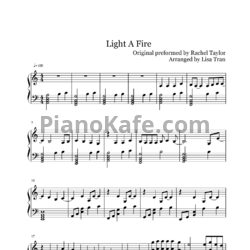 Ноты Rachel Taylor - Light a fire - предпросмотр