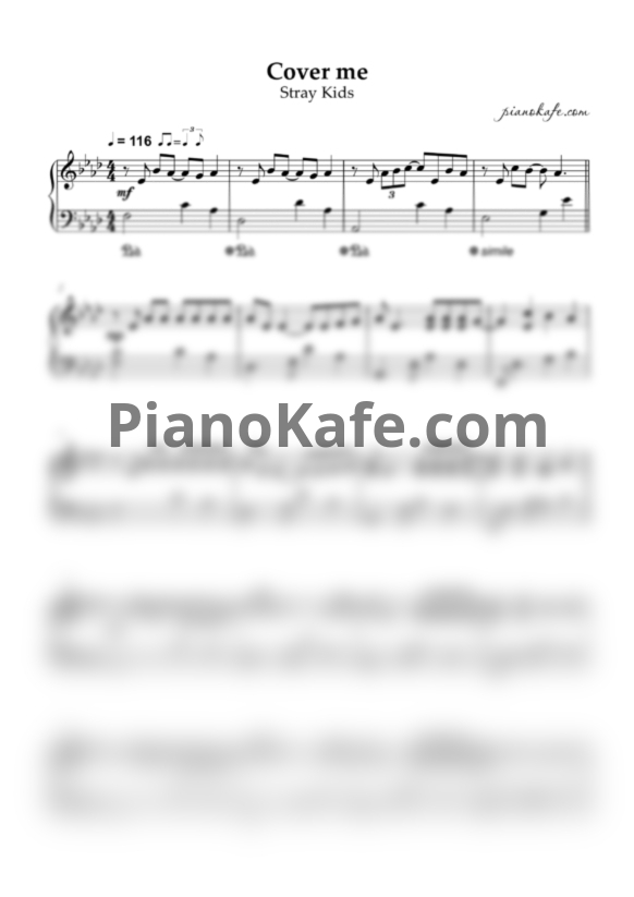 Ноты Stray Kids - Cover me (Piano cover)