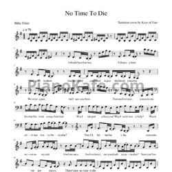 Ноты Billie Eilish - No time to die (Notation cover by Keys of Fate) - предпросмотр