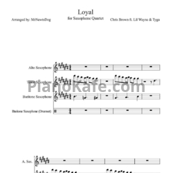 Ноты Chris Brown feat. Lil Wayne, Tyga - Loyal - предпросмотр