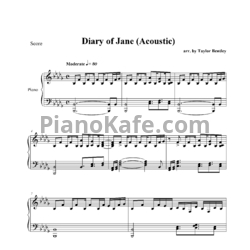 Ноты Breaking Benjamin - Diary Of Jane (Piano Acoustic) - предпросмотр