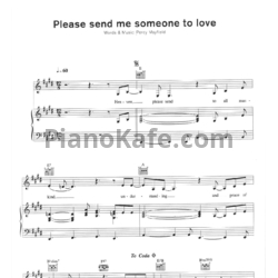 Ноты Sade - Please send me someone to love - предпросмотр