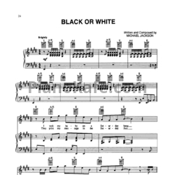 Ноты Michael Jackson - Black or white - предпросмотр
