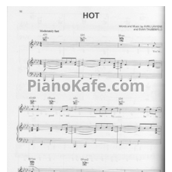 Ноты Avril Lavigne - Hot - предпросмотр