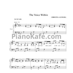 Ноты Christina Aguilera - The voice within (Piano solo) - предпросмотр