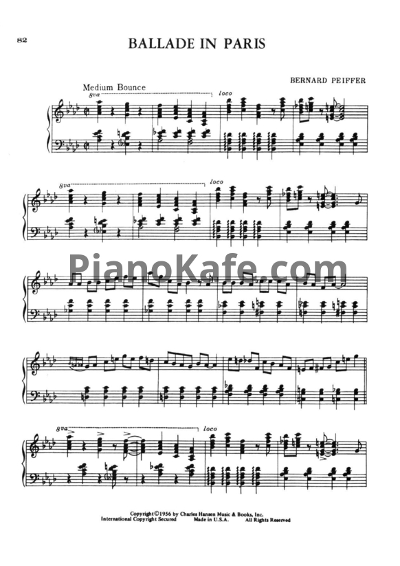 Ноты Bernard Peiffer - Ballade in Paris