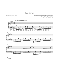 Ноты Nickelback - Far away - предпросмотр