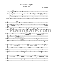 Sheets Kanye West, Rihanna feat. Kid Cudi - All of the lights (Партитура) - preview
