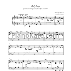 Ноты Mandy Moore - Only hope - предпросмотр