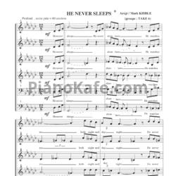 Ноты Take 6 - He never sleeps - предпросмотр