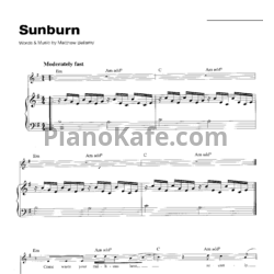 Ноты Muse - Sunburn - предпросмотр