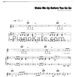 Ноты Wham! - Wake me up before you go-go - предпросмотр