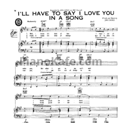 Ноты Jim Croce - I'll have to say I love you in a song - предпросмотр
