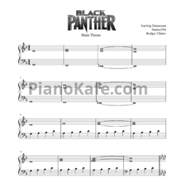 Ноты Ludwig Göransson - Black Panther (Main theme) - предпросмотр