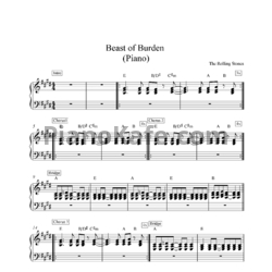 Ноты The Rolling Stones - Beast of Burden - предпросмотр