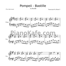 Ноты Bastille - Pompeii - предпросмотр