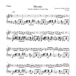 Ноты Camila Cabello feat Young Thug - Havana - предпросмотр