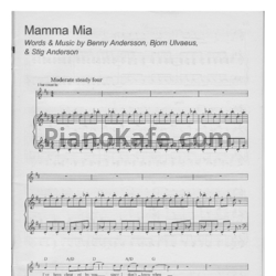 Ноты Abba - Mamma mia - предпросмотр