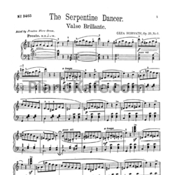 Ноты Геза Хорват - The Serpentine Dancer (Valse brillante) Op. 25 №1 - предпросмотр