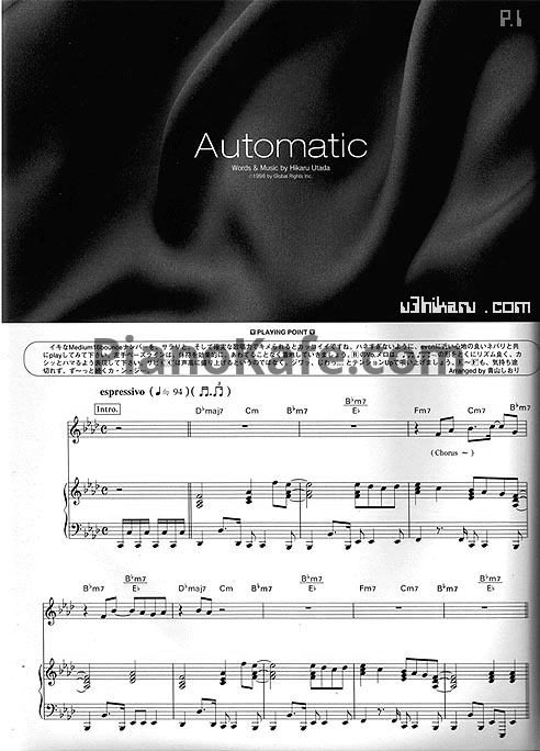 Ноты Utada Hikaru - Automatic