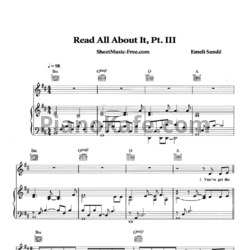 Ноты Emeli Sande - Read all about it (Part 3) - предпросмотр