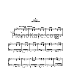 Ноты Камиль Сен-Санс - Слон - предпросмотр