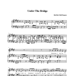 Ноты Red Hot Chili Peppers - Under the bridge - предпросмотр