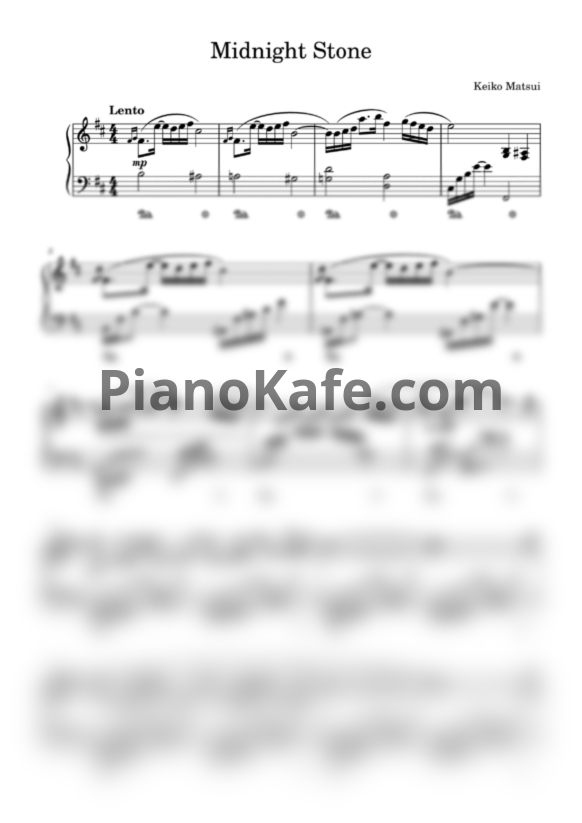 Ноты Keiko Matsui - Midnight stone (Piano cover)