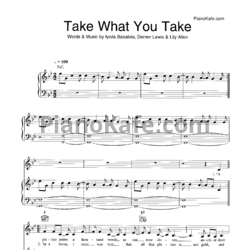 Ноты Lily Allen - Take What You Take - предпросмотр
