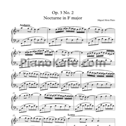 Ноты Miguel Mota Pinto - Nocturne in F Major | Op. 3 No. 2 | Original Composition for Piano - предпросмотр